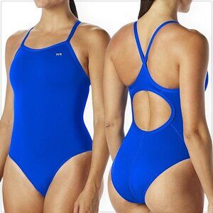 TYR Royal II Blue TYReco Solid Diamondfit One Piece Athletic Swimsuit NWT NEW 40